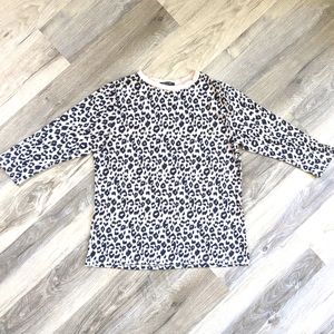 Cheetah Print 3/4 Sleeve Tee